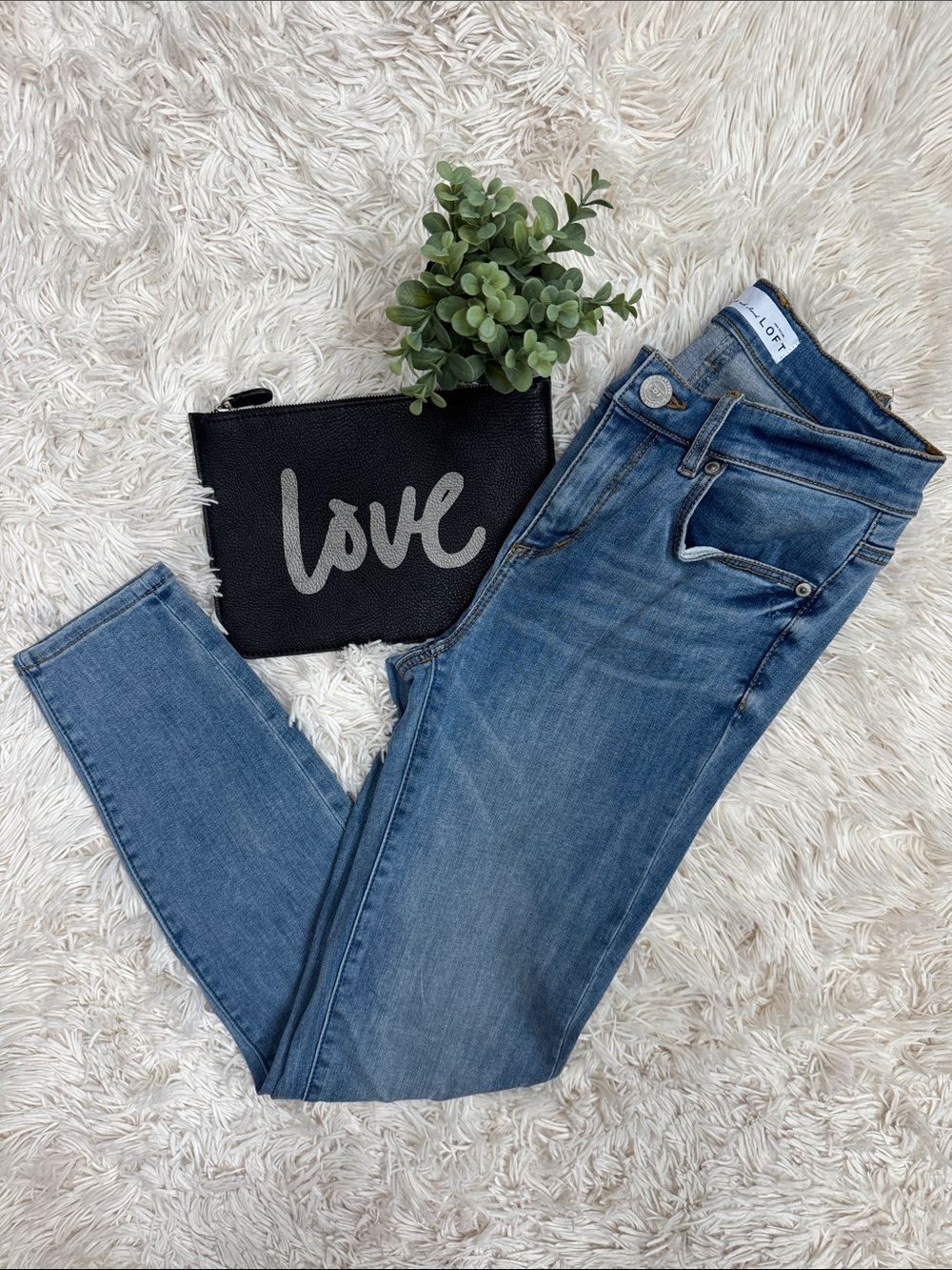 Loft Slim Mid Rise Jeans 💗 Blue